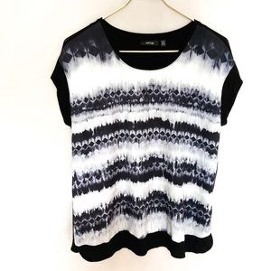 Black and white blouse